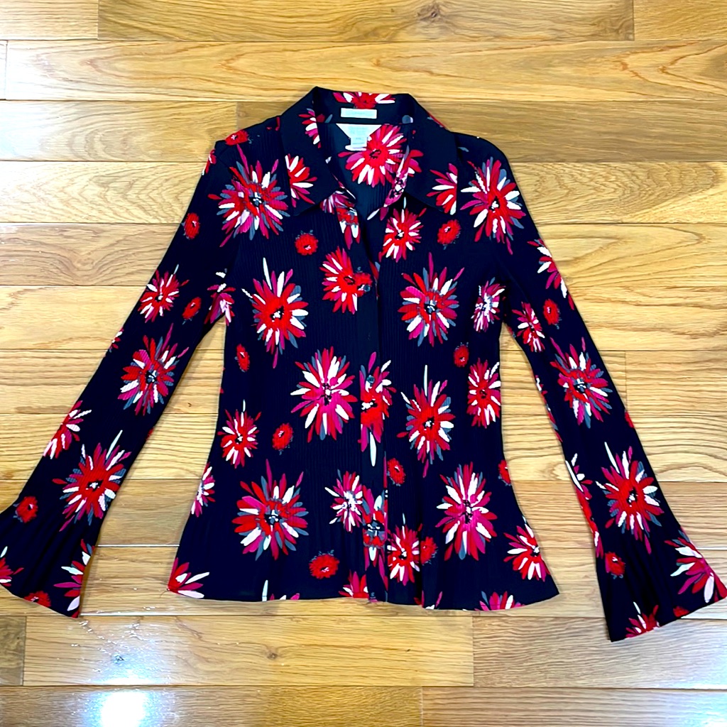 Pleated Button Down